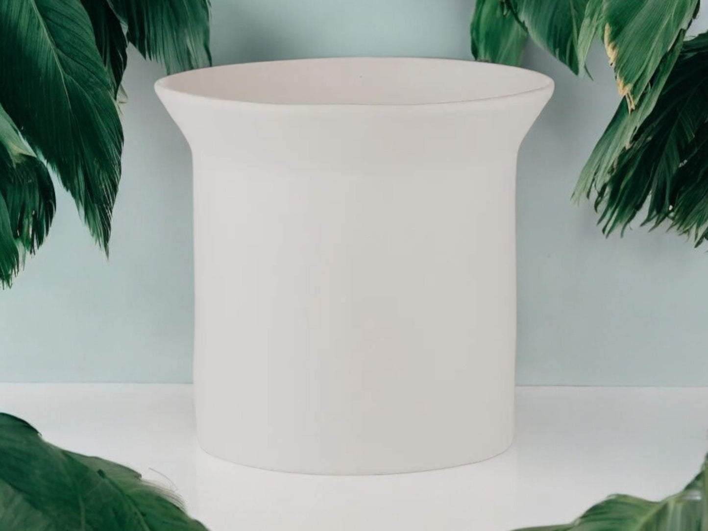 Small Matte White Planter Without Drainage Ceramic Modern Minimalist Round Flower Pot Scandinavian Style Gift for House Plant Enthusiast